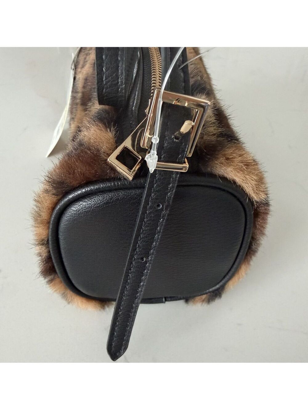 A New Day Faux Fur Leopard Print Shoulder Handbag - Picture 4 of 5